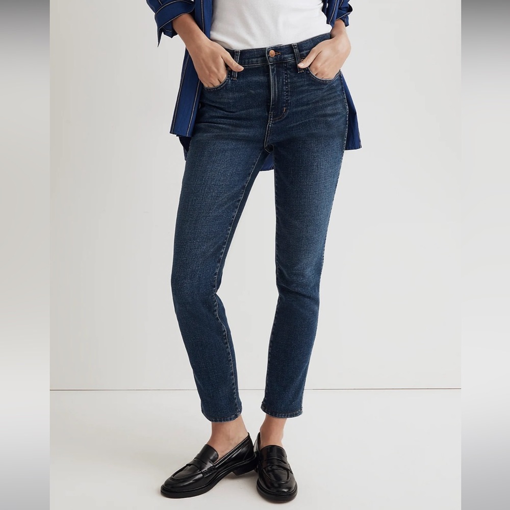 Madewell Dark Indigo High-Rise Slim Jeans
